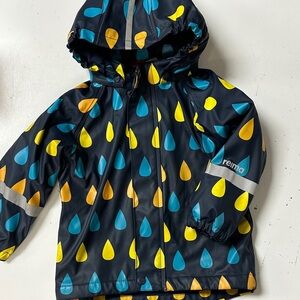 Reima Raindrops Fleece Lined Jacket 86 18-24m 2 navy